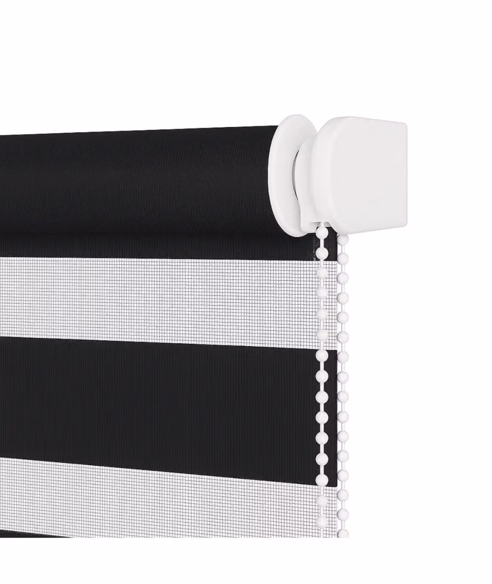 New Edge Blinds Black and White Day & Night Zebra Roller Blind, W: 80 cm, H: 165 cm – 3
