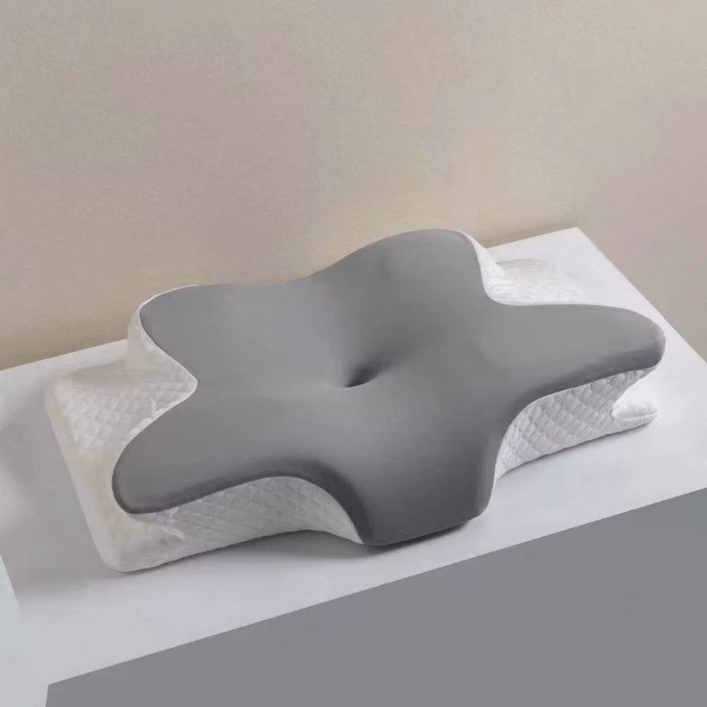 FLAVORA Ergonomic Orthopedic Memory Foam Wedge Pillow in Grey and White, W: 150 cm, D: 100 cm – 2
