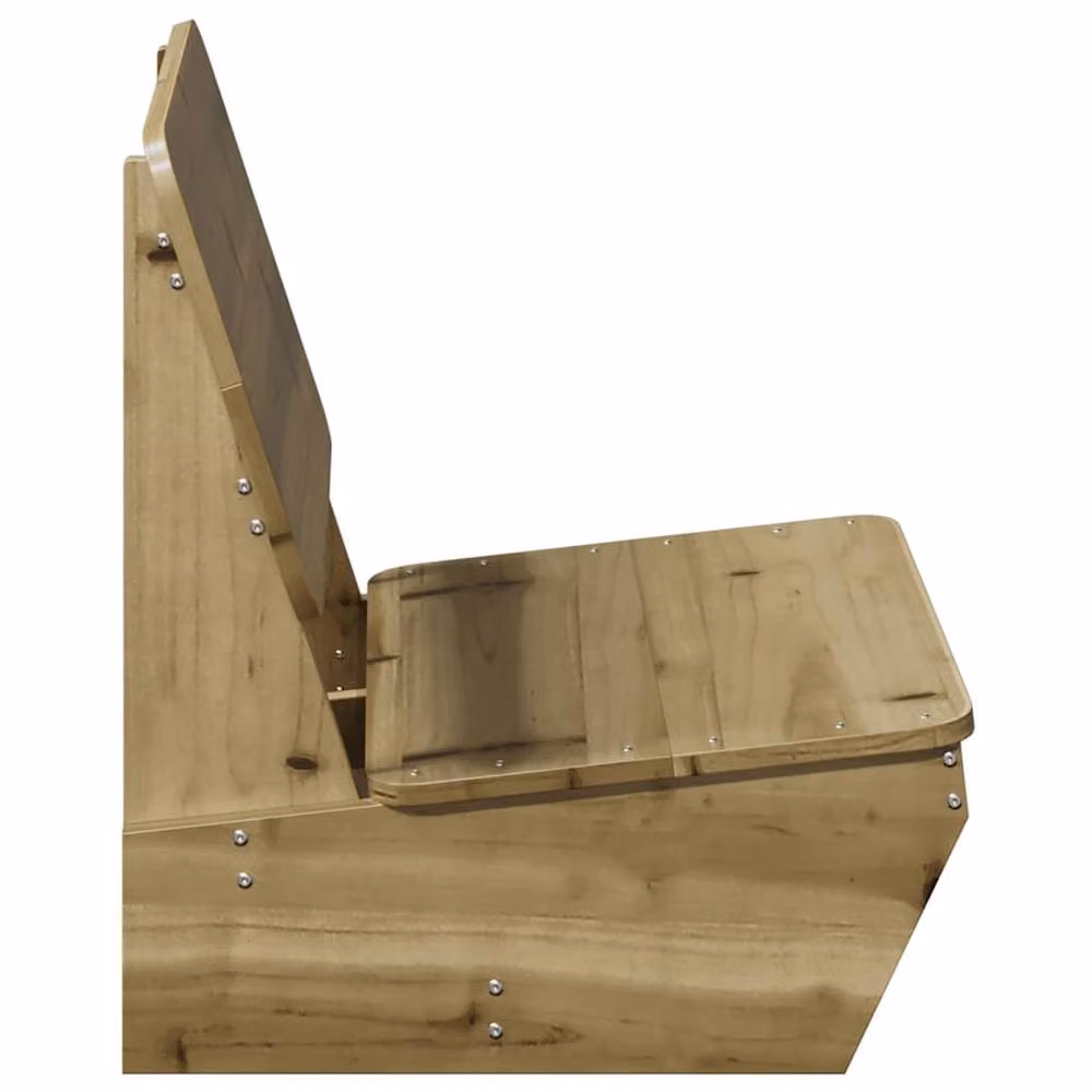 Berkfield Home Beautiful Garden Chair in Brown Impregnated Pine Wood W/D/H: 60 x 64 x 70.5 cm – 3