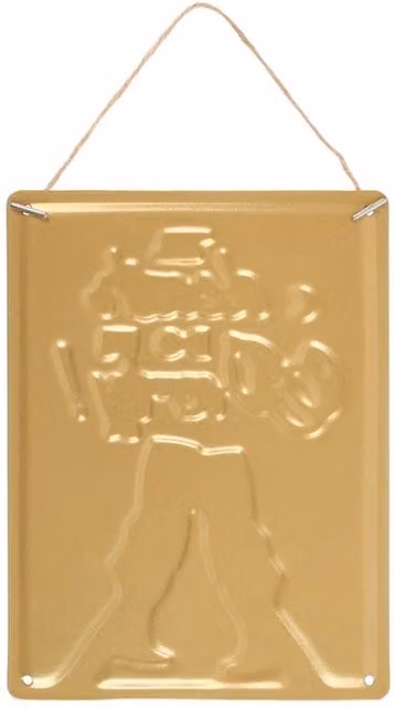 KDMK Til Death Do Us Party Skeleton Champagne Sign in Brown and Gold Metal