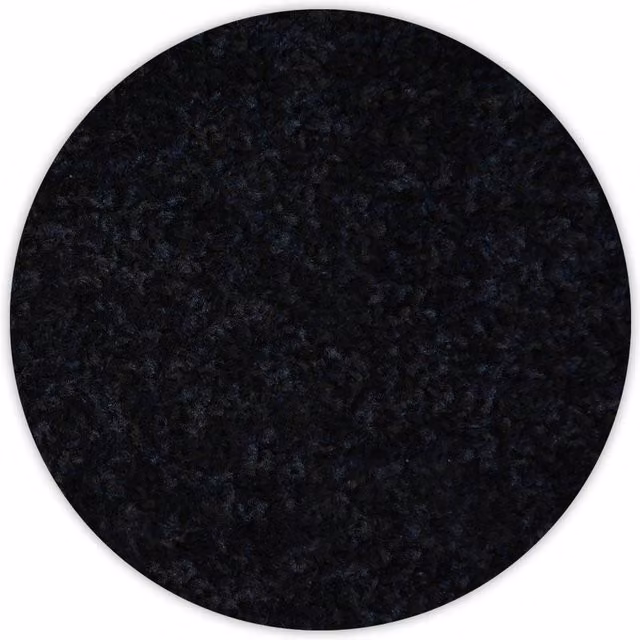 RugsX Trendy Round Polypropylene Rug in Black, Diameter: 100 cm