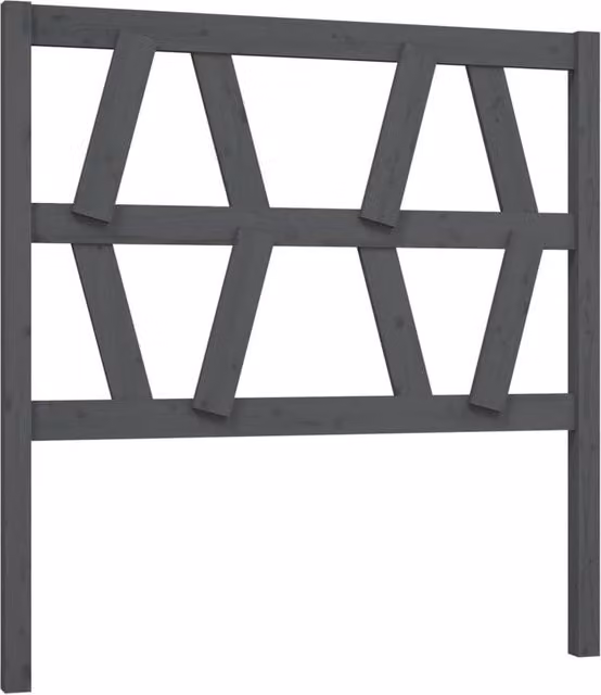 Berkfield Home Grey Rustic Solid Pine Wood Bed Headboard W/D/H: 96 x 4 x 100 cm