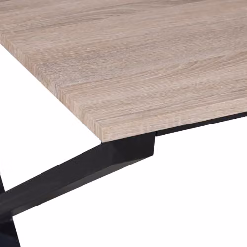 Dorel Home Ipswich Rectangular Dining Table in Black and Oak – 6