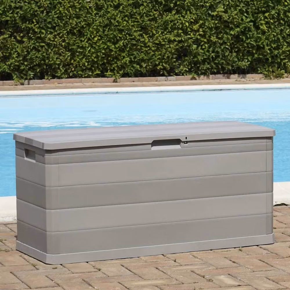 Berkfield Home Garden Storage Box in Grey, W/D/H: 117 x 45 x 56 cm – 4