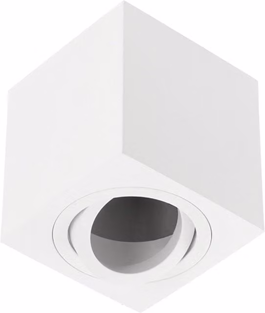 CGC Lighting Sasha White Square Surface Mount Adjustable Tilt Spotlight