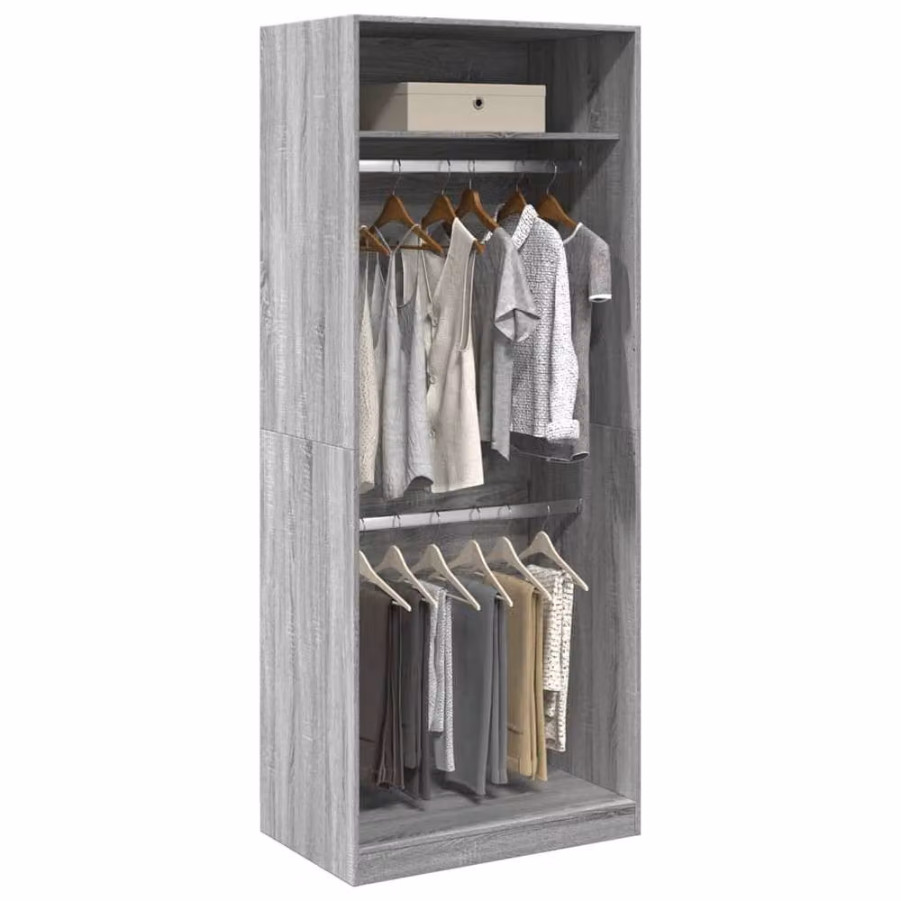 Berkfield Home Sonoma Grey Wardrobe W/D/H: 80 x 50 x 200 cm – 2