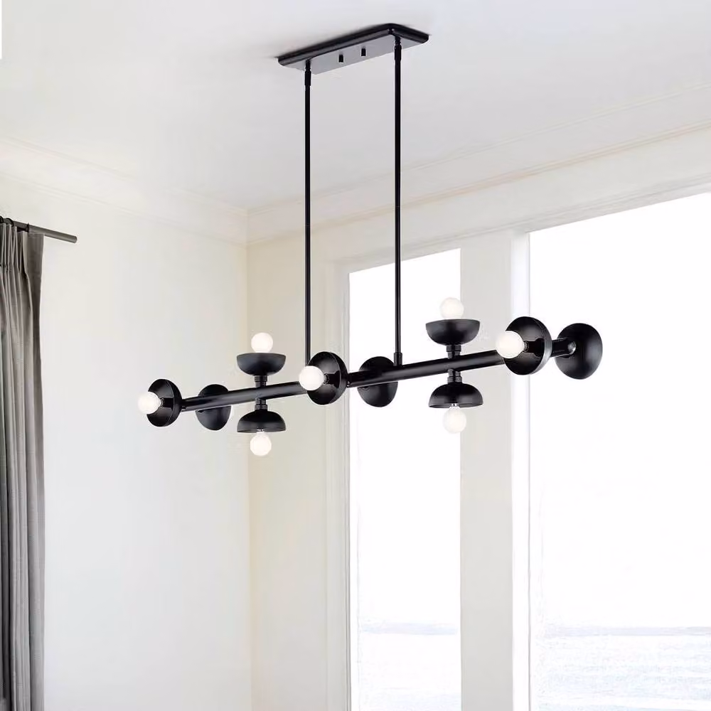 Kichler Palta Bar Pendant Light in Black with 10 x E14 Sockets – 2
