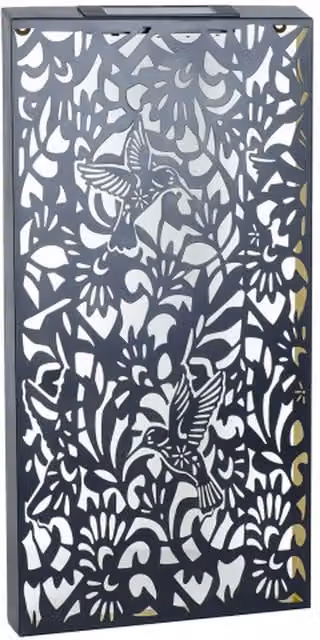 Betley Butterfly Metal Solar Wall Panel in Black