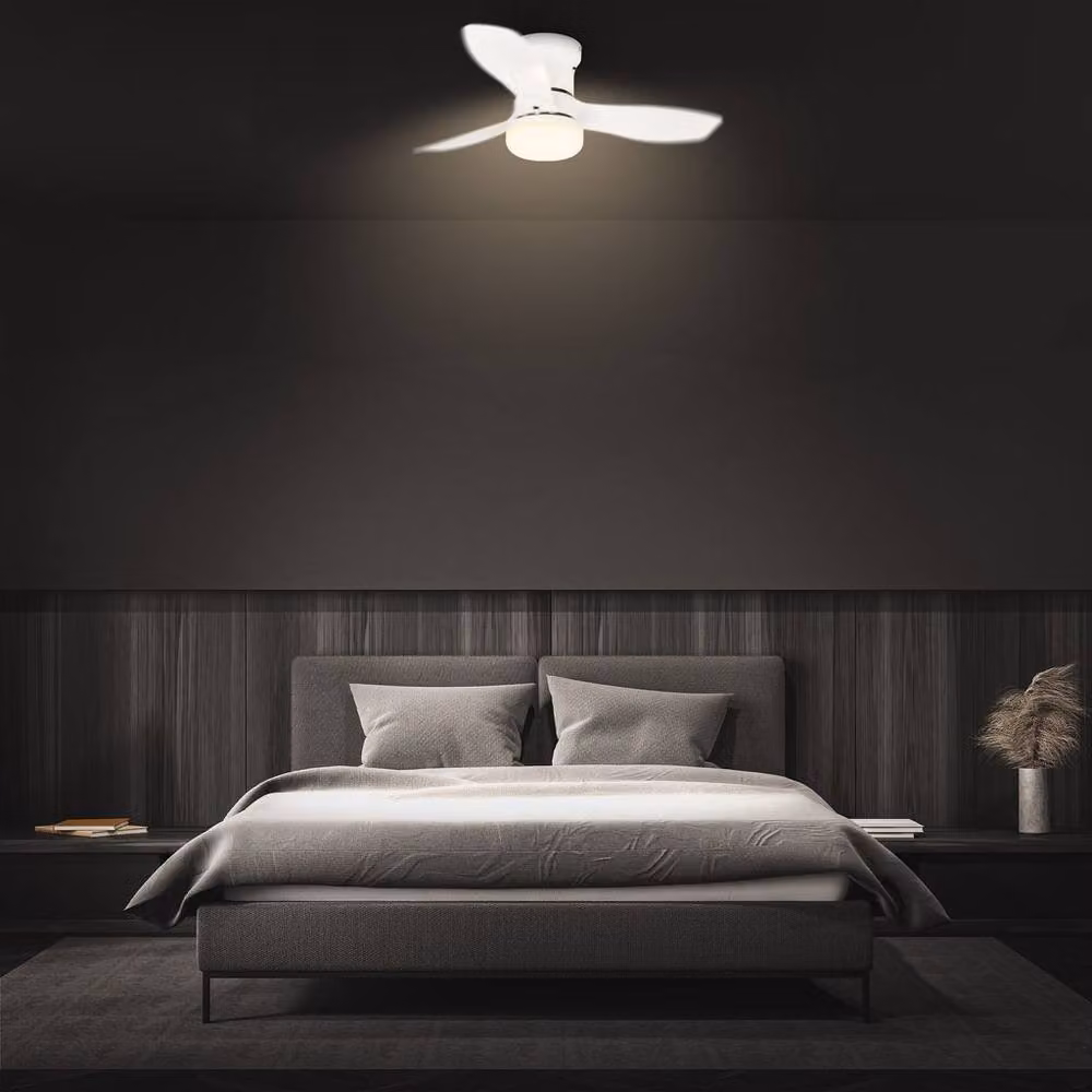 Briloner White LED Ceiling Fan with Colour Changing Light and Remote Control, 600 mm – 9