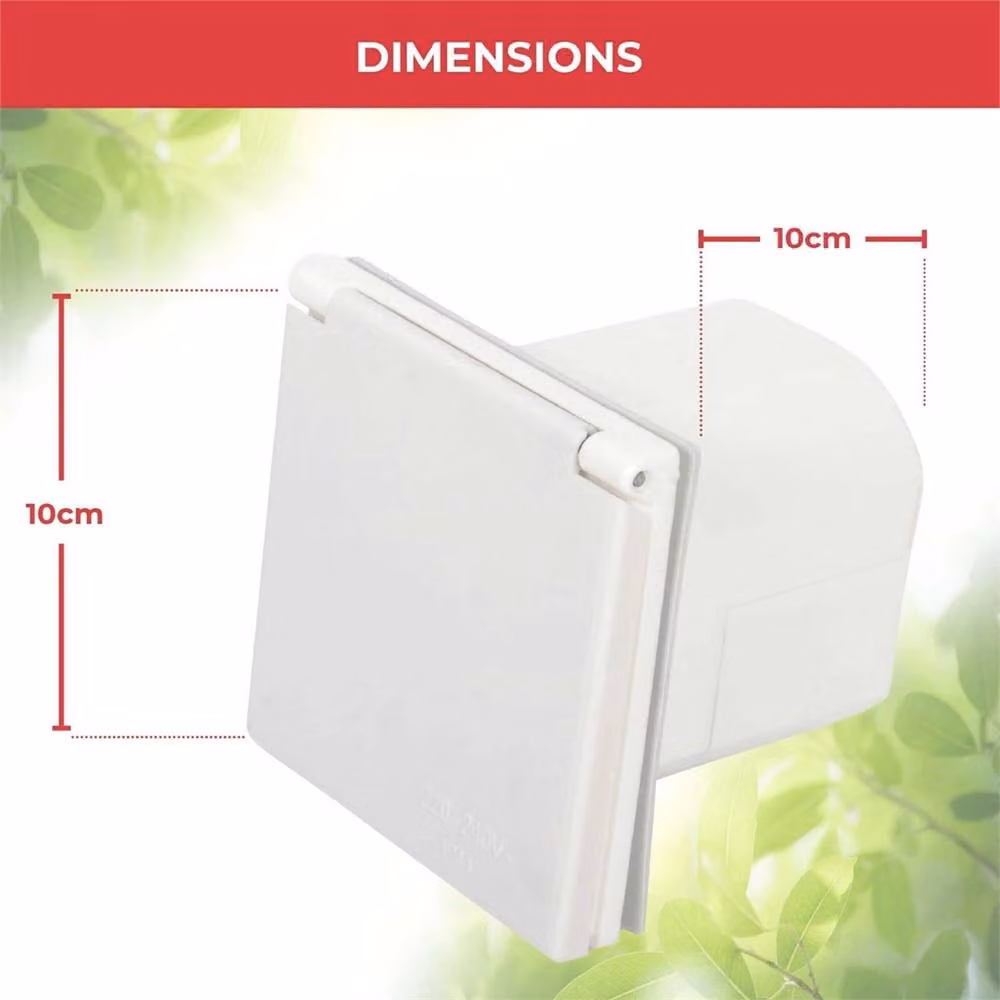 Nordara White IP44 Flush Fit EU Mains Socket for Caravans, Campers and RVs – 1
