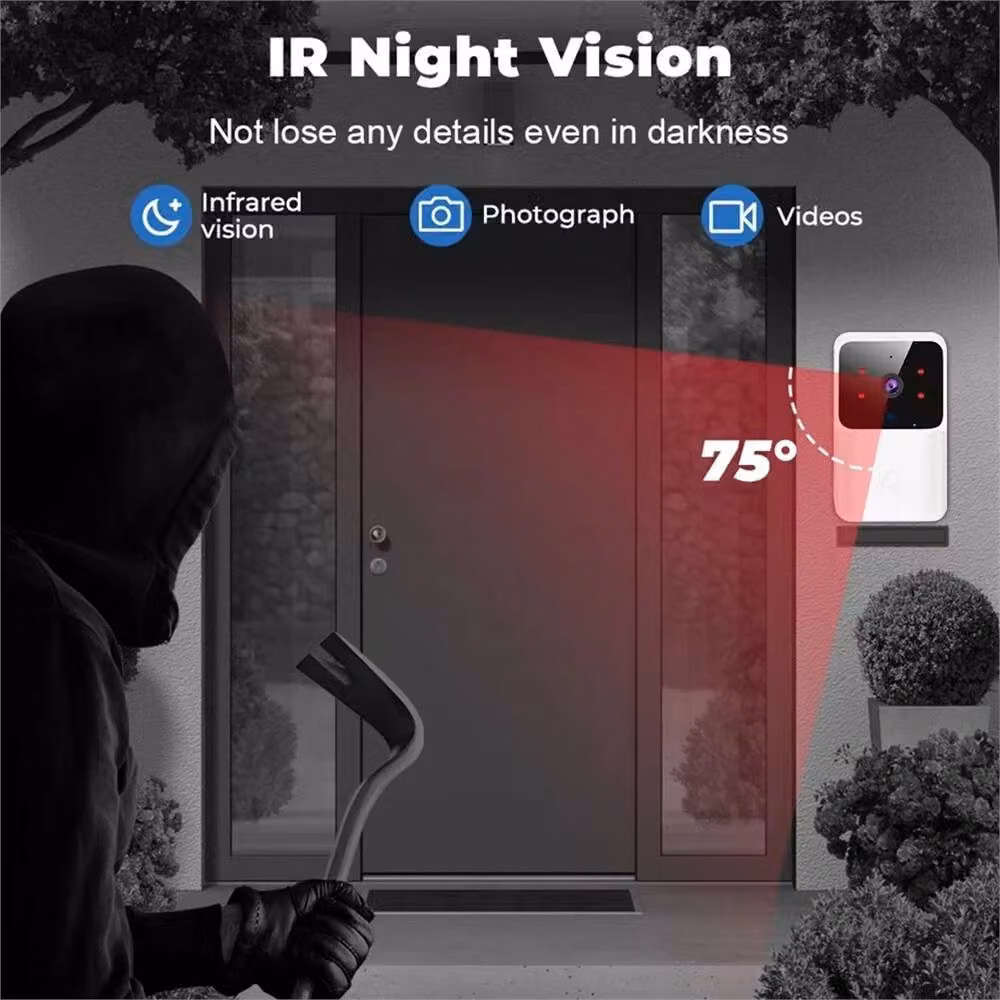 Nordara WiFi Smart Wireless Video Security Doorbell, White, W: 100 cm, H: 40 cm – 4