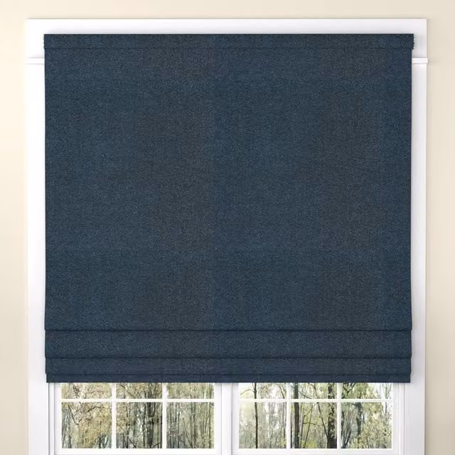 Ante Decor Aurora Made To Measure Blackout Roman Blind in Deep Blue
