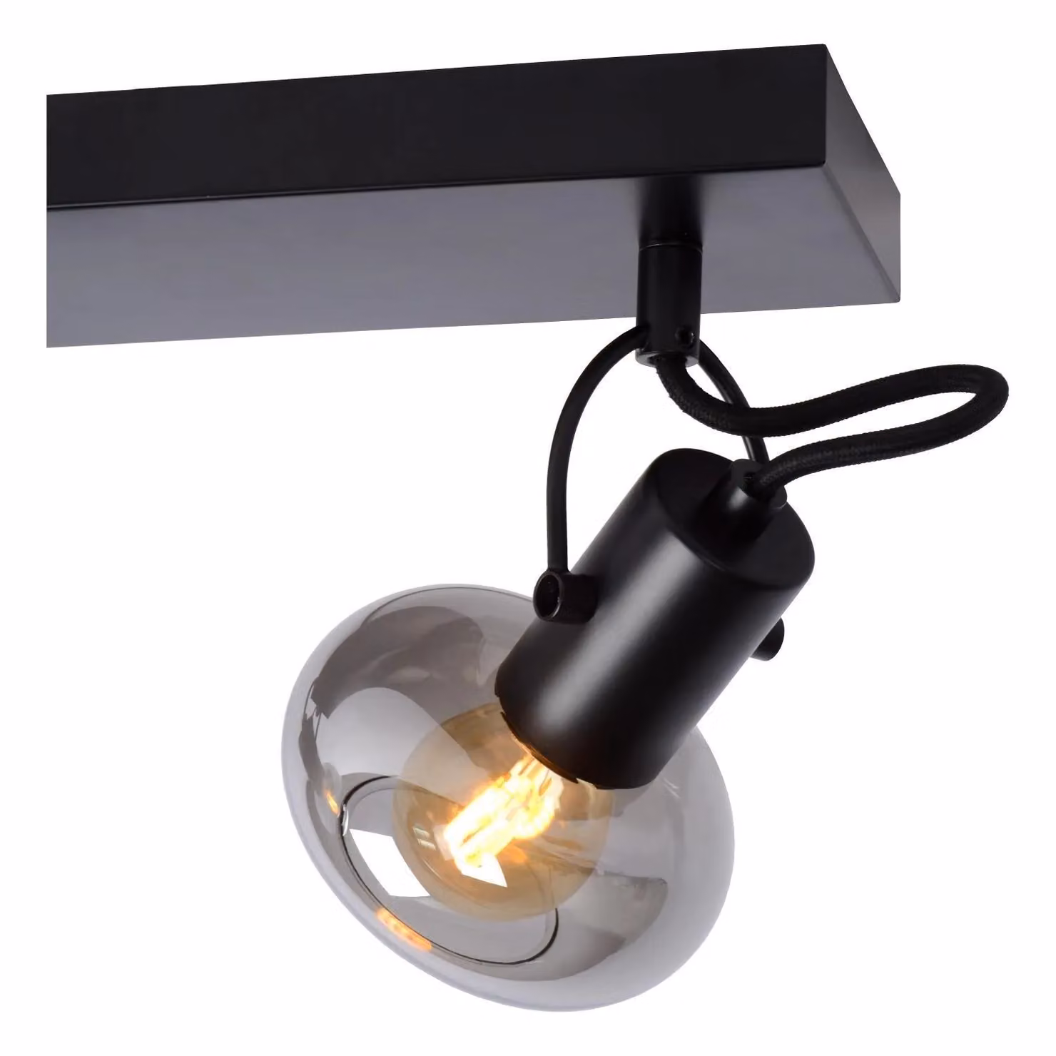 Lucide Madee Dimmable Adjustable Ceiling Spotlight Bar in Black with Transparent Glass – 4