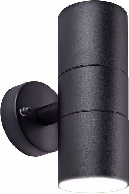 Luceco Black LED Outdoor Up/Down Decorative Wall Light with IP65 Rating – 1