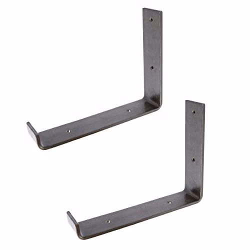 Hammer and Tongs Grey Iron Scaffold Board Shelf Brackets, Pack of 2, Depth: 23.5 cm