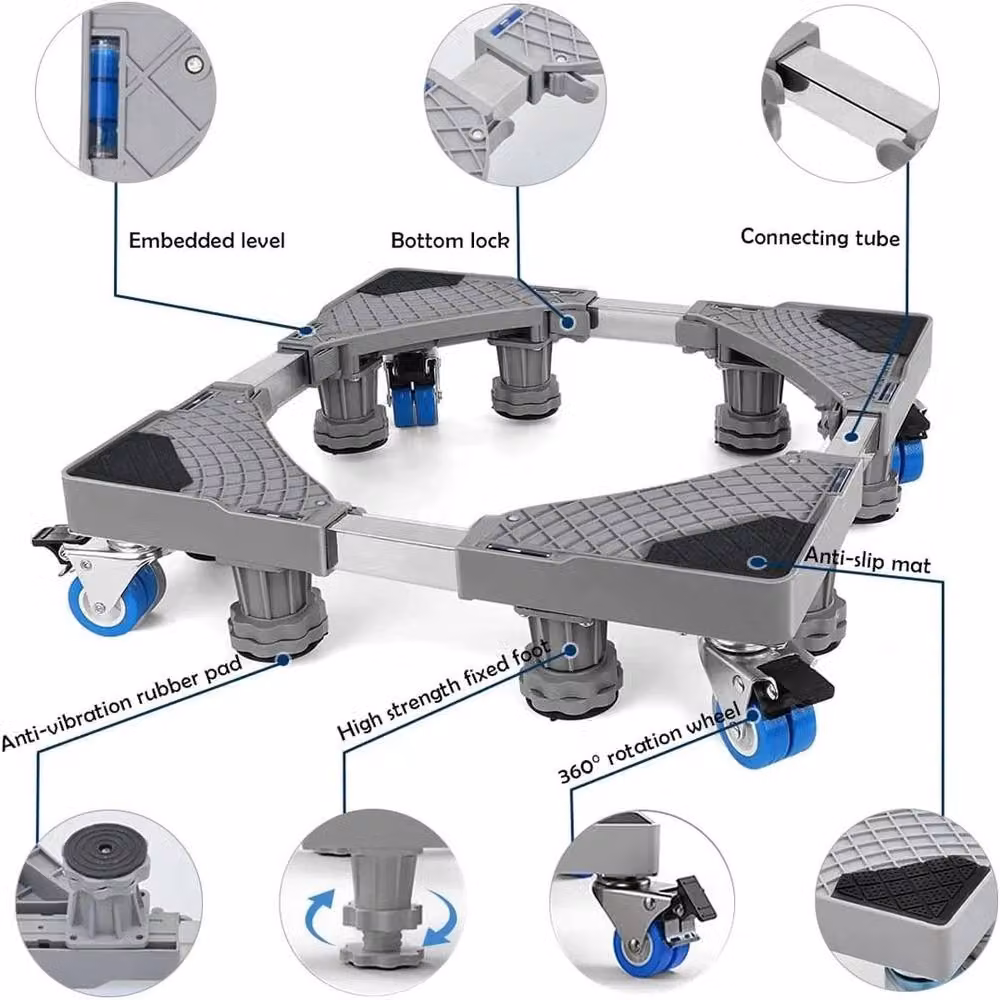 Kelvenix Adjustable Extendable Universal Roller in Grey, W: 52 cm, L: 1000 cm – 3
