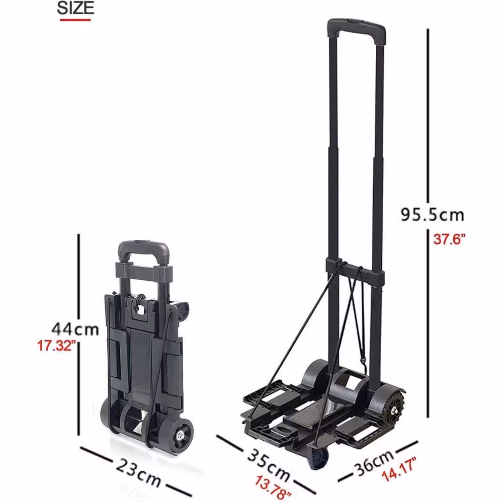 KORVIXA Portable Folding Shopping Cart in Black – 2