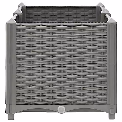 vidaXL Grey Polypropylene Raised Bed W: 80 cm, D: 40 cm, H: 38 cm – 2