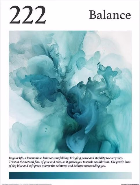 Ada Ingram Angel 222 Blue Typography Paper Poster