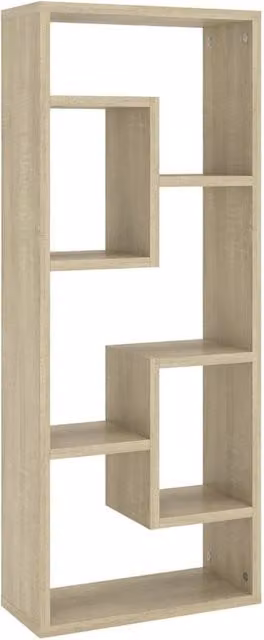 Berkfield Home Sonoma Oak Wall Shelf in Light Tan, W/D/H: 36 x 16 x 90 cm