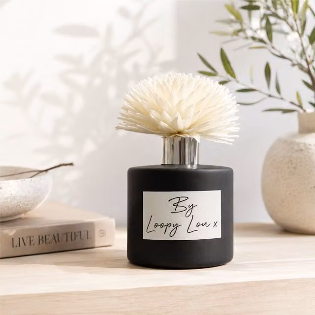 60 SECOND MAKEOVER Naked Luxury Flower Reed Diffuser in Black