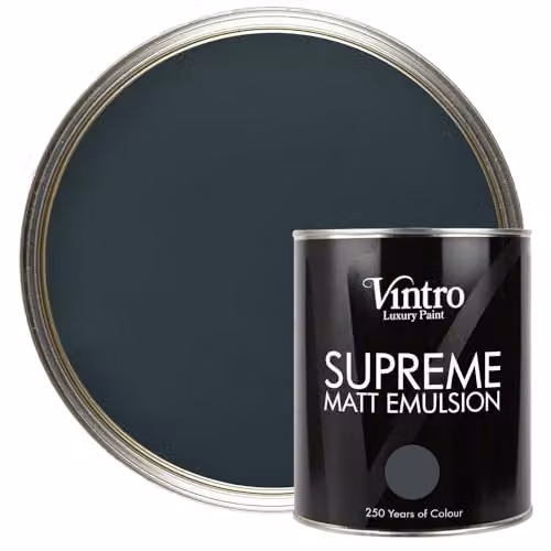 Vintro Luxury Matt Emulsion Multi Surface Paint in Lowry Grey, 1 l