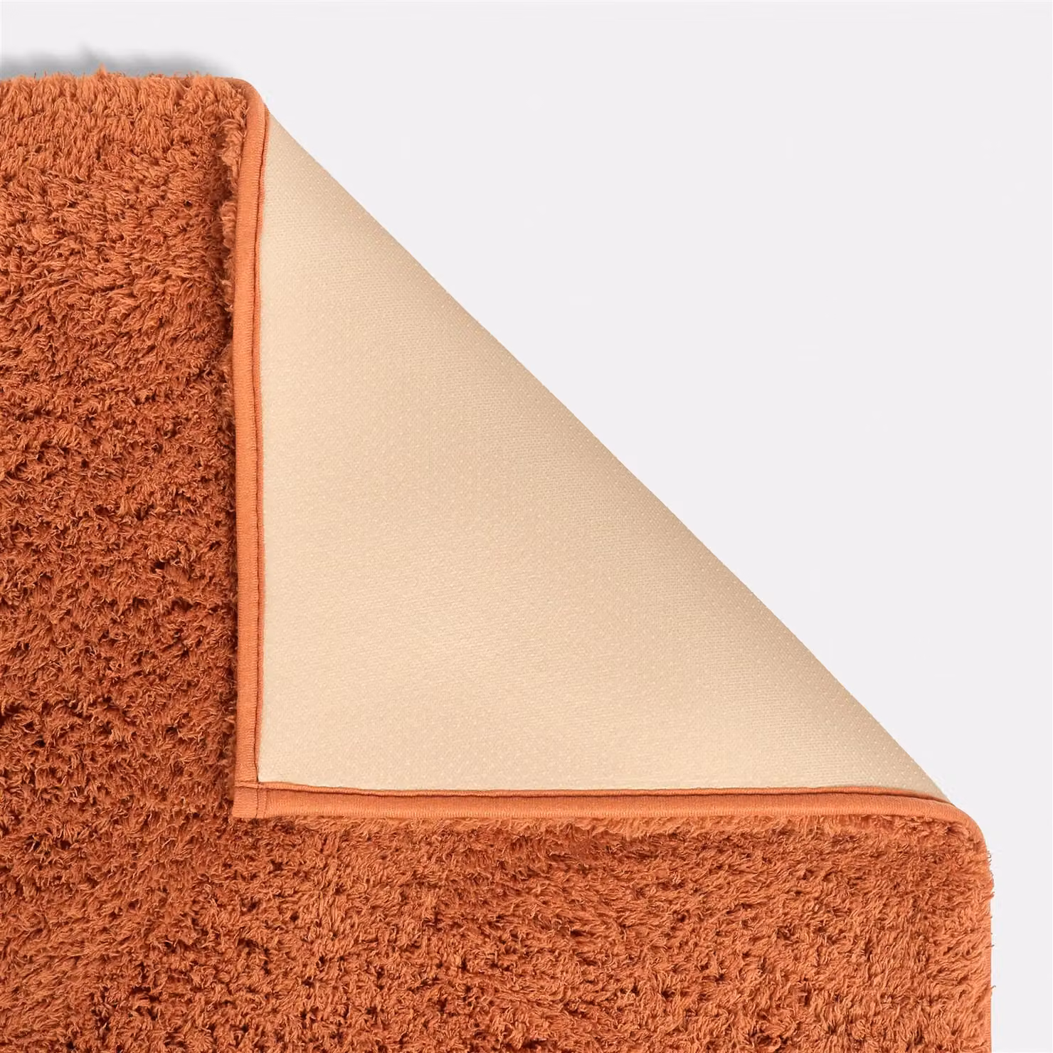 OHS Fluffy Teddy Rug, Non-Slip Soft Area Carpet in Orange, W/D/H: 160 x 230 cm – 3