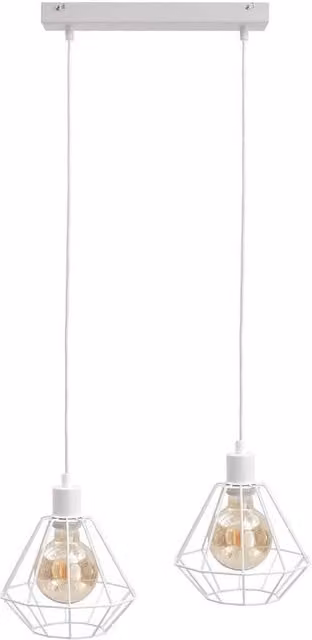Foskal Foskal Bar Pendant Ceiling Light, White, 50cm, 2x E27
