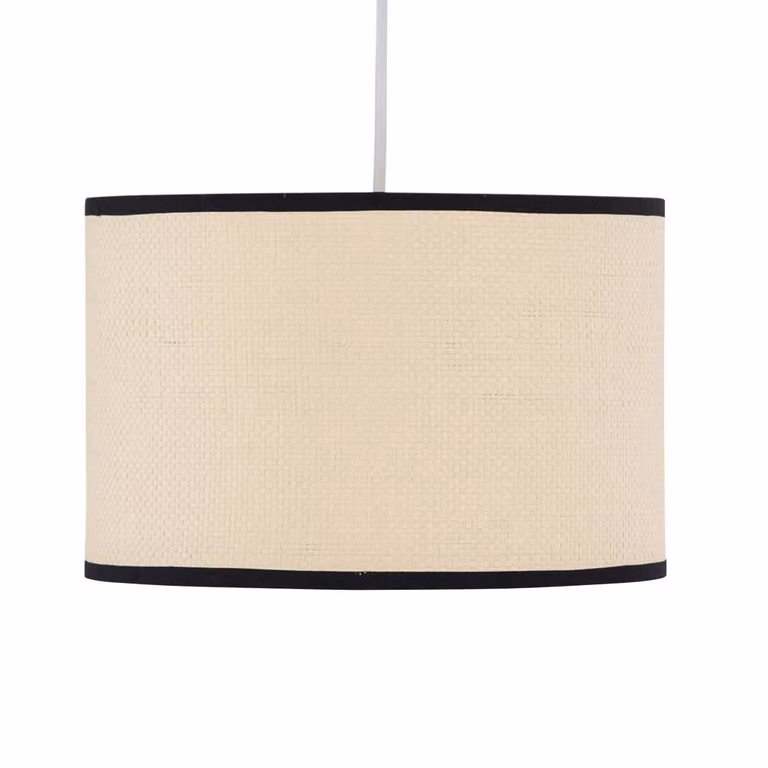 First Choice Lighting Kora Set of 2 Natural Cane Easy Fit Pendant Shades, Beige and Brown