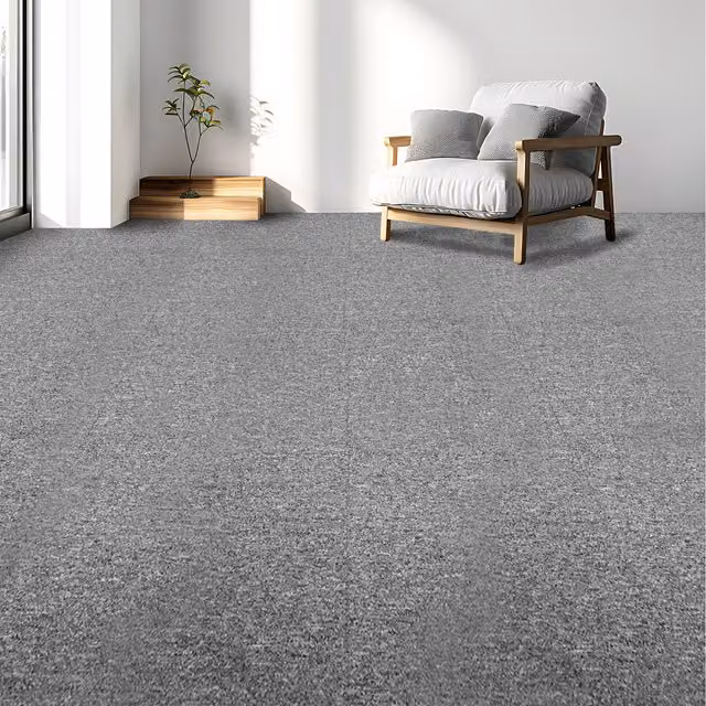 Actiasmat Heavy Duty Carpet Tiles with Bitumen Backing, Grey, 20 Pack, W/D: 50 x 50 cm, 5 Sq M