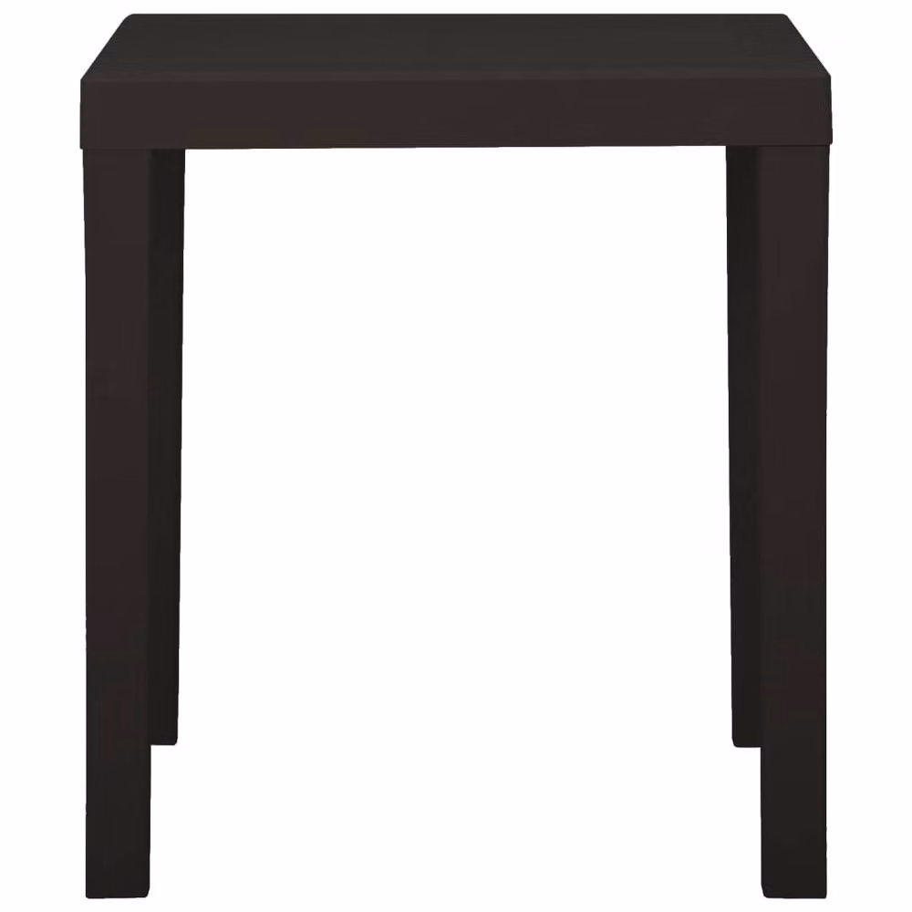 Berkfield Home Anthracite Garden Table in Black Plastic, W: 79 cm, D: 65 cm, H: 72 cm – 3
