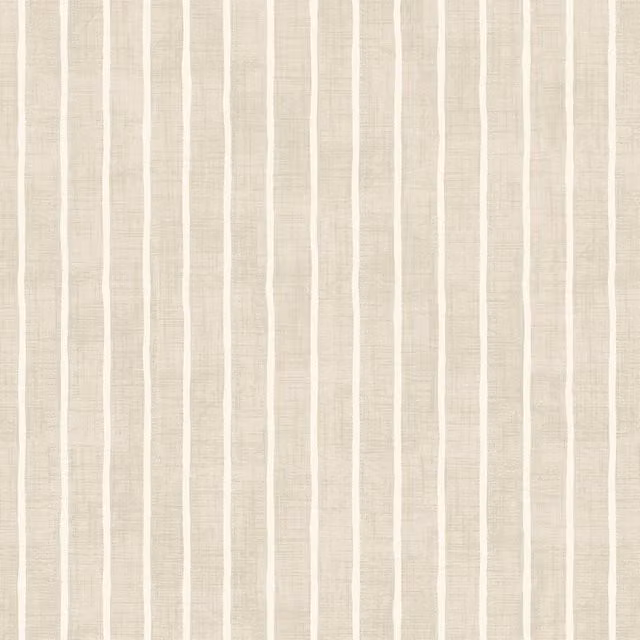 iLiv Pencil Stripe Cotton Fabric in Beige