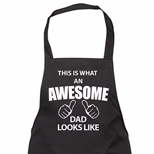 60 Second Makeover Limited This Is What An Awesome Dad Looks Like Black Apron for Men – 3