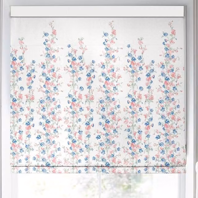 Laura Ashley Charlotte Made to Measure Blackout Floral Roman Blind in Pink