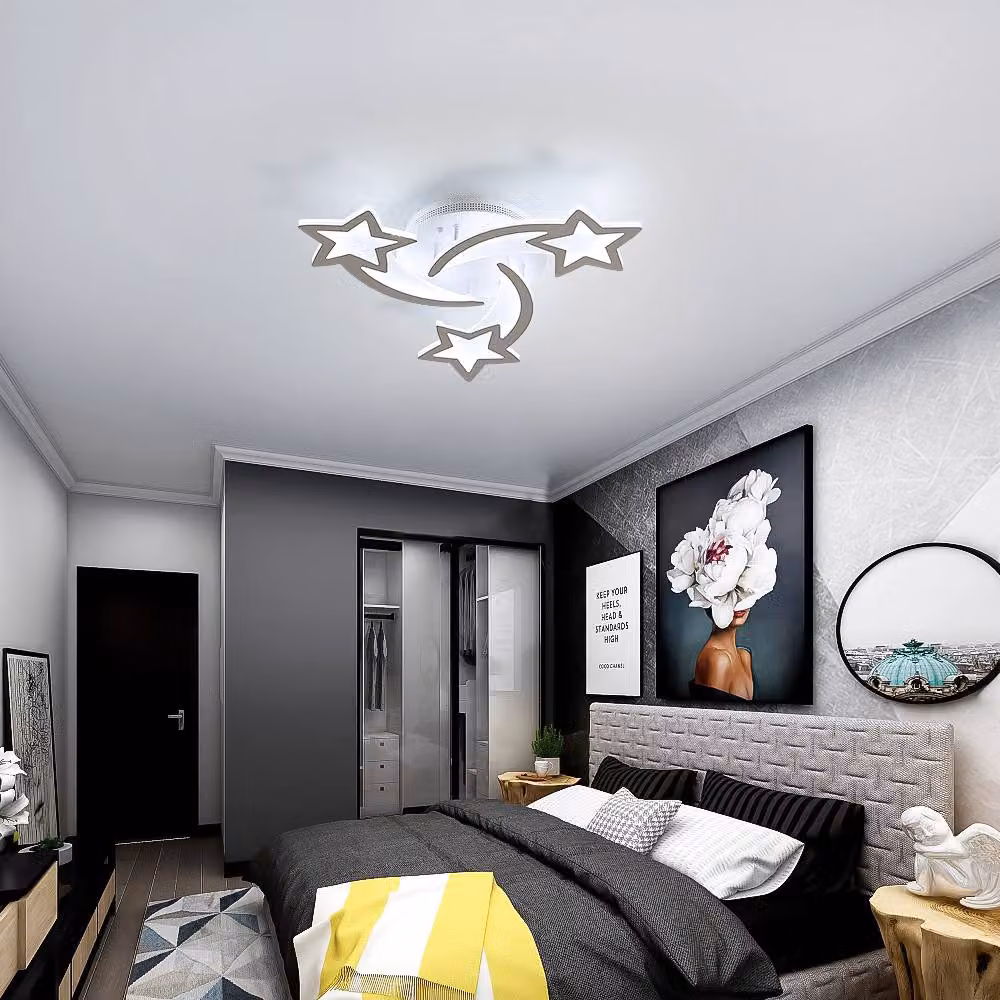 COMELY Modern Meteor Shape LED Ceiling Light, 40W, 6500K Cool White, White – 2