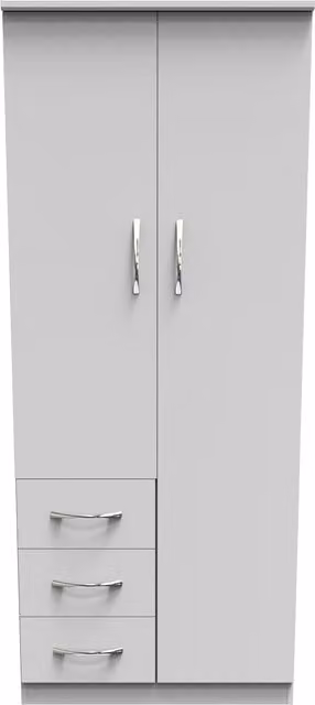 Ready Assembled 2 U Hampshire Double Combi Wardrobe in White – 1