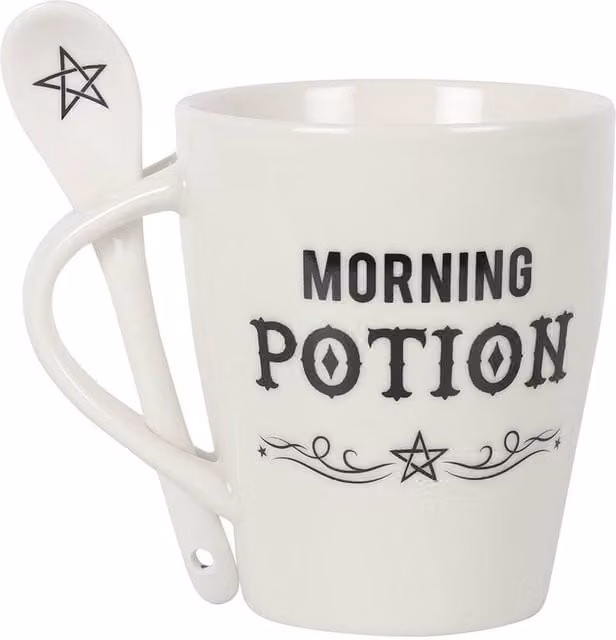 Something Different Morning Potion Ceramic Mug Set in White – 1