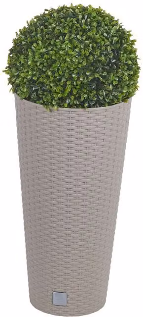 URBNLIVING Round Tabletop Garden Planters in Beige, Grey or Black, W/D/H: 25 x 25 x 28 cm
