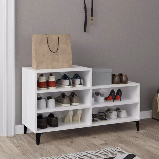 Berkfield Home High Gloss White Shoe Cabinet W/D/H: 102 x 36 x 60 cm – 1