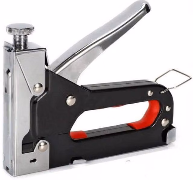 Garden Mile Heavy Duty Adjustable Staple Gun - Silver