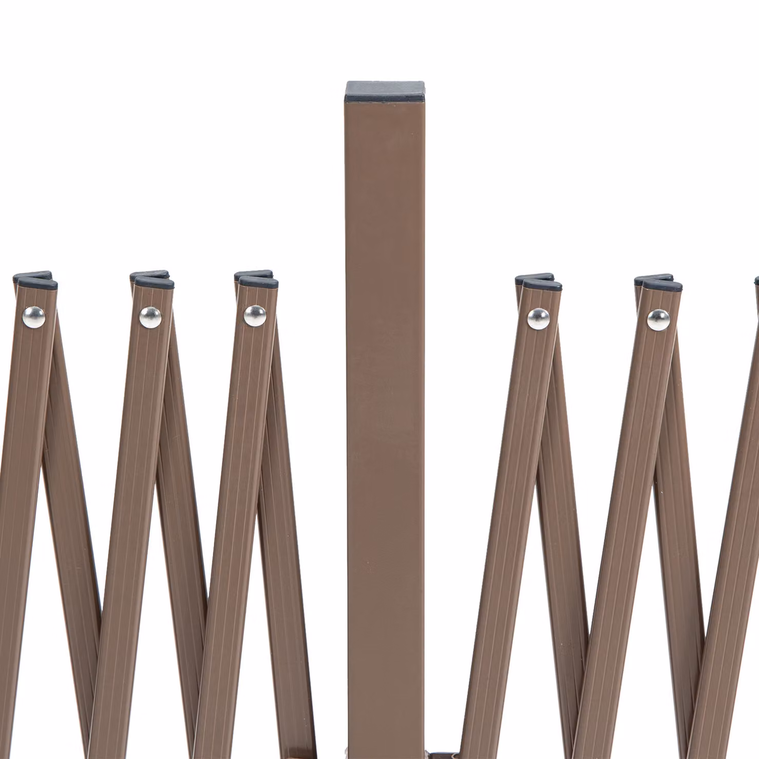 Outsunny Expanding Aluminium Trellis Fence, Dark Brown, W: 405 cm, H: 103.5 cm – 6