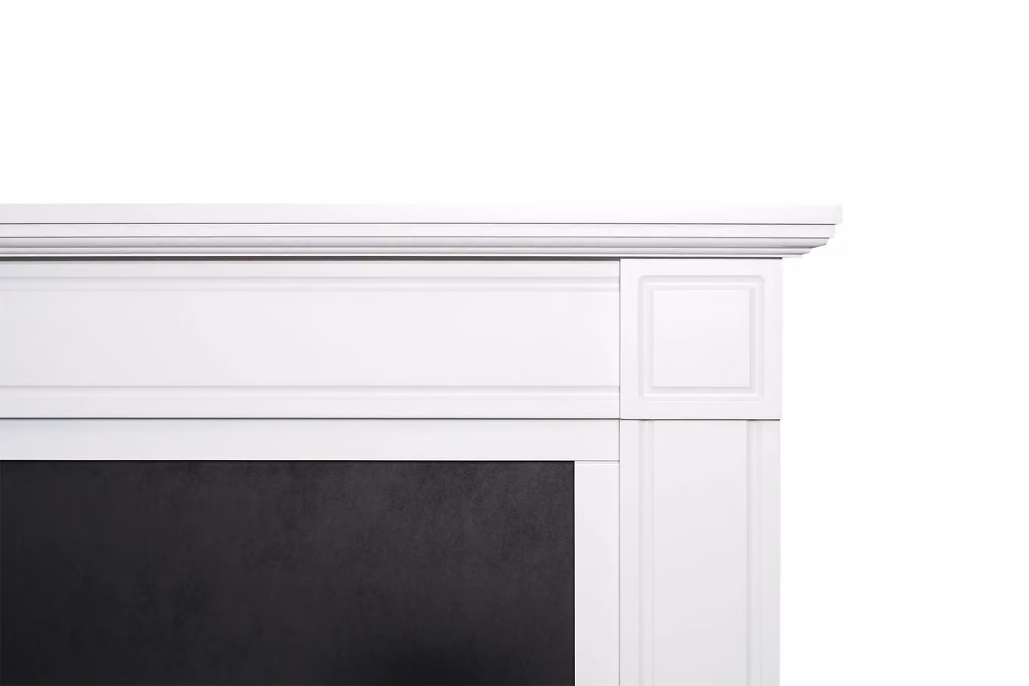 Adam Fires & Fireplaces Georgian Fireplace in Pure White and Black, 39 Inch – 2