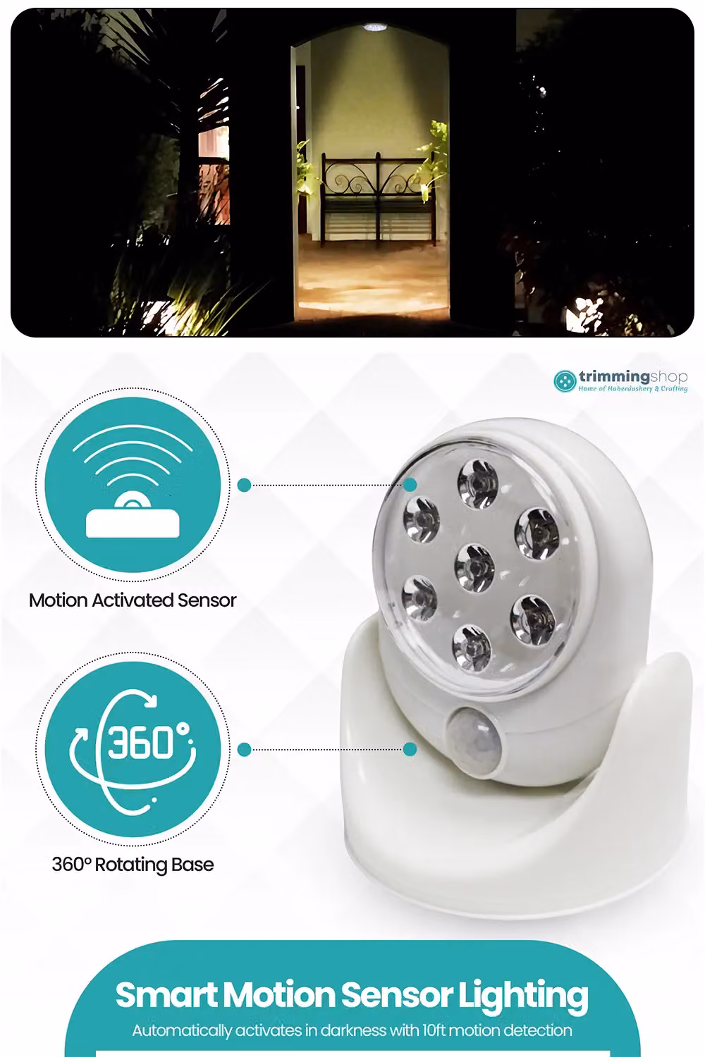 Neel Blue White Cordless Dummy CCTV Camera with 7 LED Lights and Motion Sensor – 3