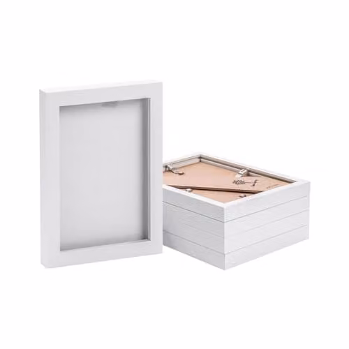 Nicola Spring Rectangular Single Photo Frames, White, Pack of 5, Fits 13 x 18 cm