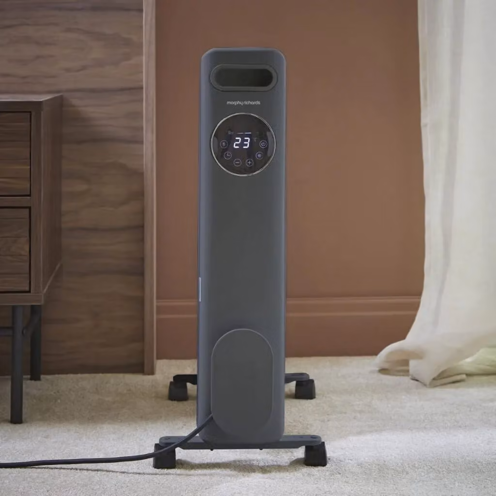 Morphy Richards HeatFlux 2.5kW Digital Oil Filled Radiator with Remote Control, Grey – 3