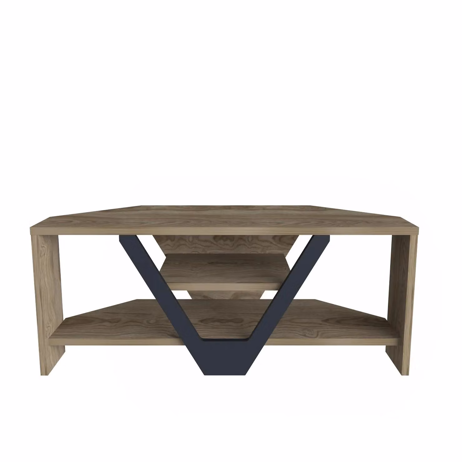 Decorotika Karin Minimalist TV Stand in Brown and Black – 2