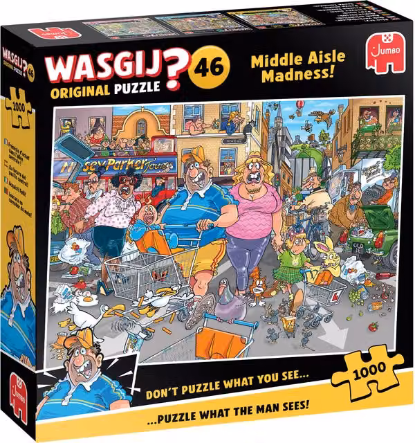 Wasgij Original 46 Middle Aisle Madness 1000 Piece Jigsaw Puzzle, Multicolour