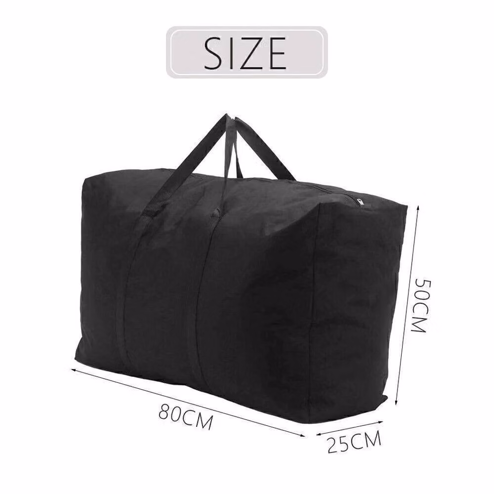 Hinsinc Pack of 3 Zipped Strong Storage Bags in Black, W/D/H: 80 x 48 x 25 cm – 2
