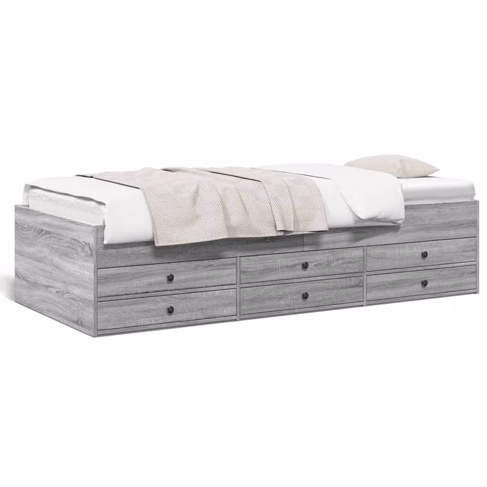 Berkfield Home Versatile Daybed with Drawers in Grey Sonoma, W/D/H: 190 x 90 cm – 2
