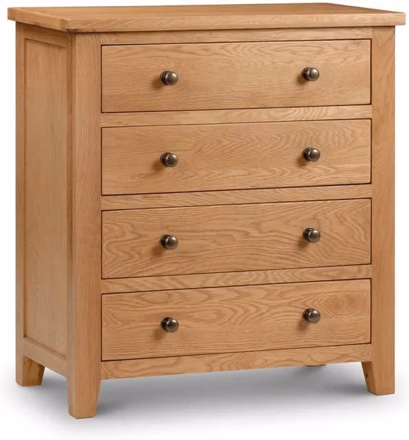 Cheshire Premium Kingsley 4 Drawer Chest in Brown Oak – 1